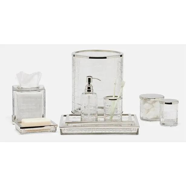 Pigeon & Poodle Argos Clear Glass Wastebasket Lavender Fields