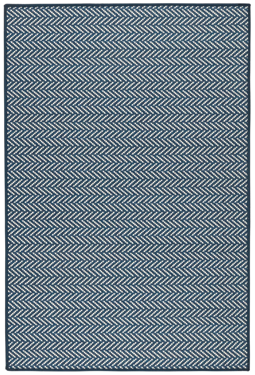 Dash & Albert Herringbone Navy Washable Rug Lavender Fields