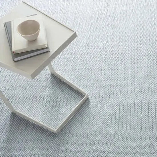 Dash & Albert Herringbone Light Blue/Ivory Indoor/Outdoor Rug