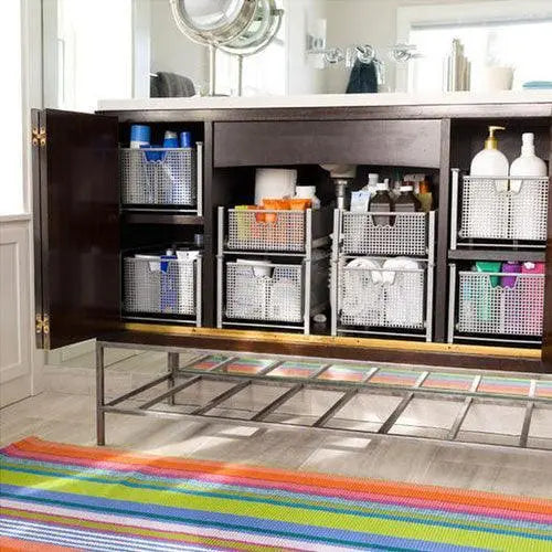 Dash & Albert Mellie Stripe Woven Cotton Rug, Cotton Ticking Rugs Lavender Fields