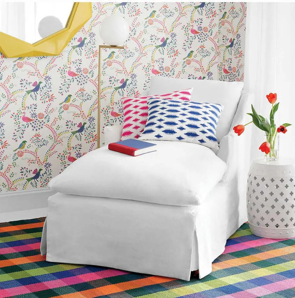 Dash & Albert Happy Plaid Multi Indoor/Outdoor Rug Lavender Fields