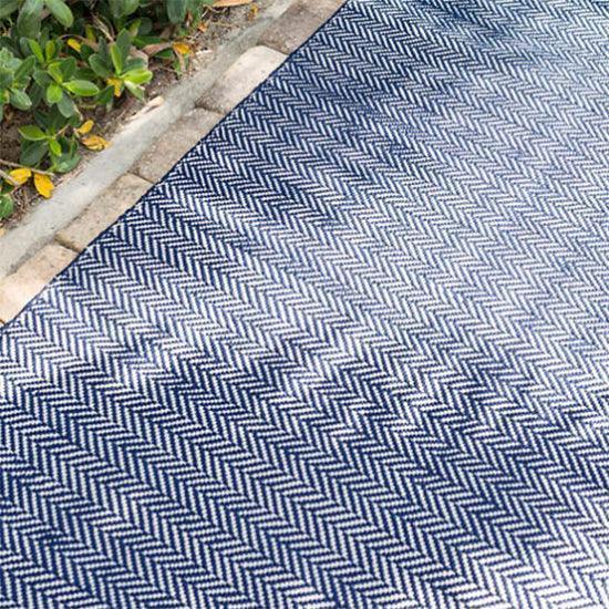 Dash & Albert Herringbone Indigo Indoor/Outdoor Rug Lavender Fields