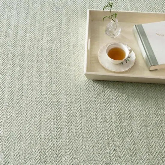 Dash & Albert Herringbone Ocean Woven Cotton Rug Lavender Fields