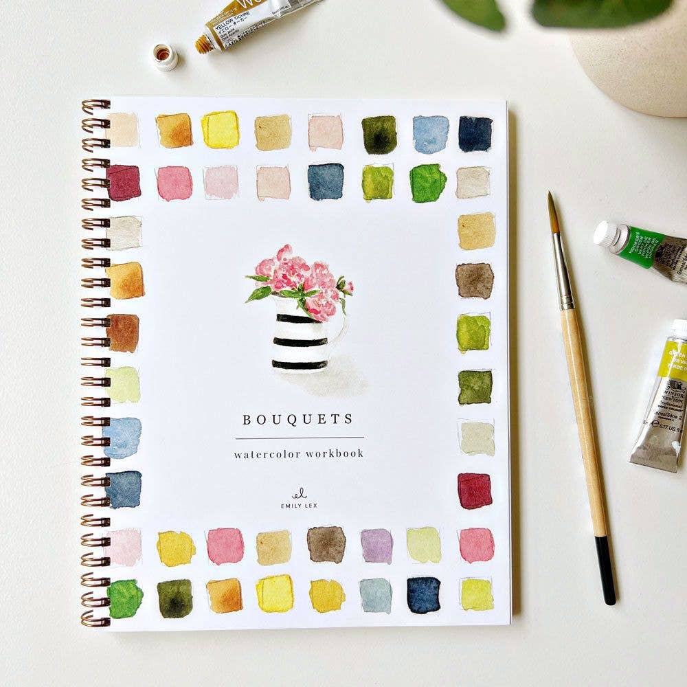 Emily Lex Bouquets Watercolor Workbook – Lavender Fields