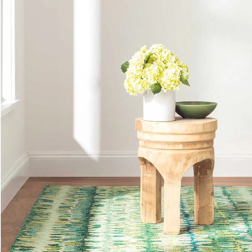 Dash & Albert Paint Chip Moss Micro Hooked Wool Rug Ships Free