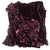 Linen Salvage Luxe Colette Petite Ruffle Throw in Aubergine