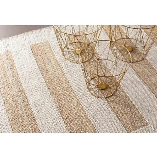 Dash & Albert Milo Ivory Woven Jute/Cotton Rug Lavender Fields