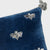 Joanna Buchanan Embroidered pretty bug pillow, slate blue cotton velvet