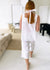 Jacaranda Living Conjunto de pijama de algodón blanco Amanda