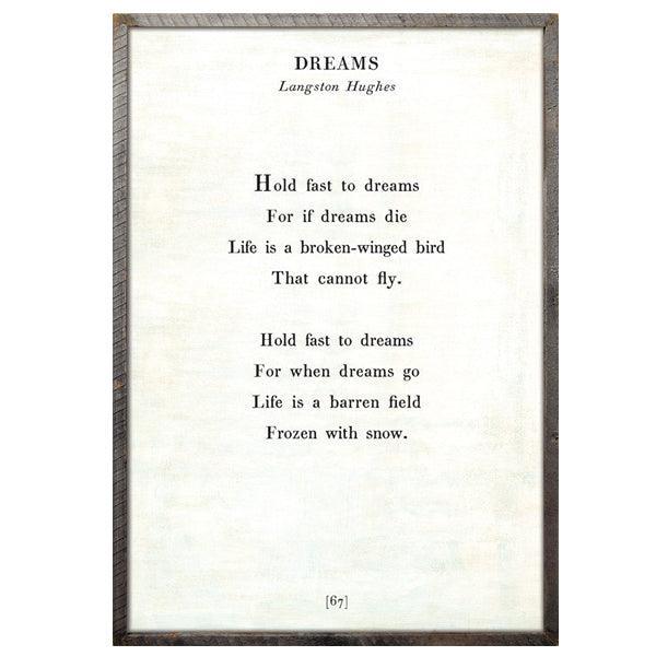 Sugarboo Designs Dreams - Poetry Collection Sign