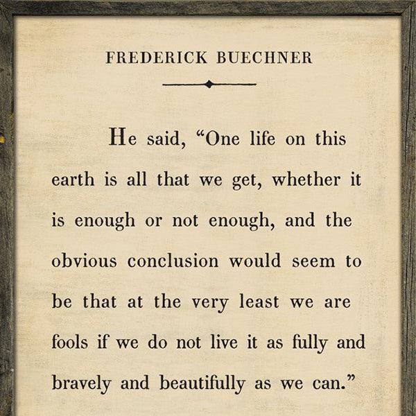 Sugarboo Designs Frederick Buechner Book Collection Sign