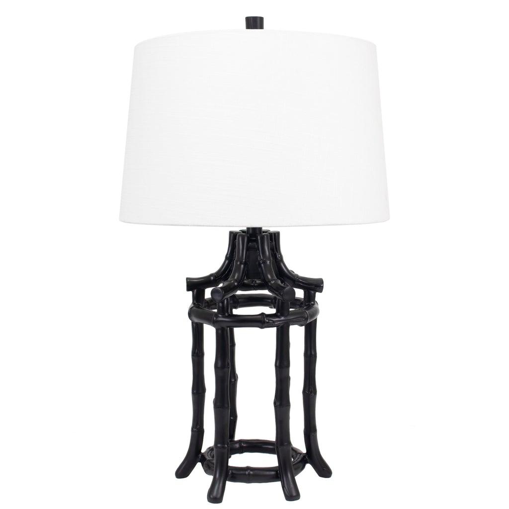 Bamboo Table Lamp, Black - Lavender & Company