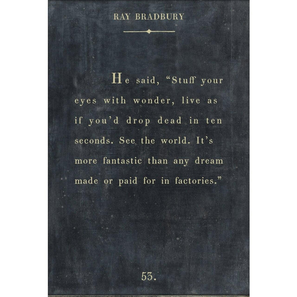 Sugarboo Designs Ray Bradbury - Book Collection Sign (Gallery Wrap)