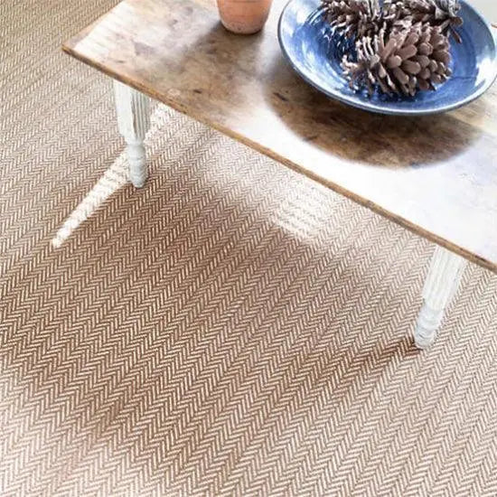 Dash & Albert Herringbone Stone Woven Cotton Rug Lavender Fields