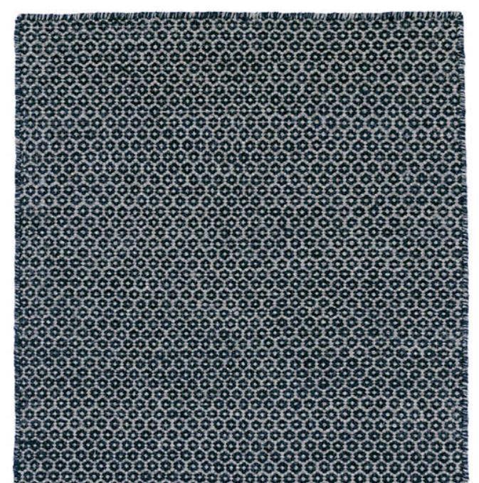 Dash & Albert Honeycomb Indigo/Grey Woven Wool Rug - Lavender & Company