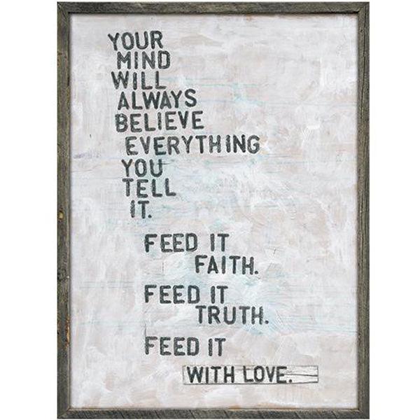 Sugarboo Designs Faith, Truth & Love Art Print  (Grey Wood Frame)