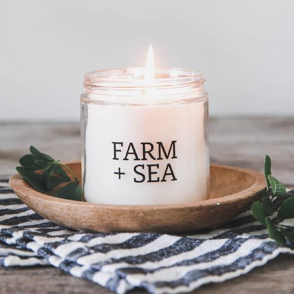 Farm + Sea Lemon and Lavender Candle - Lavender Fields
