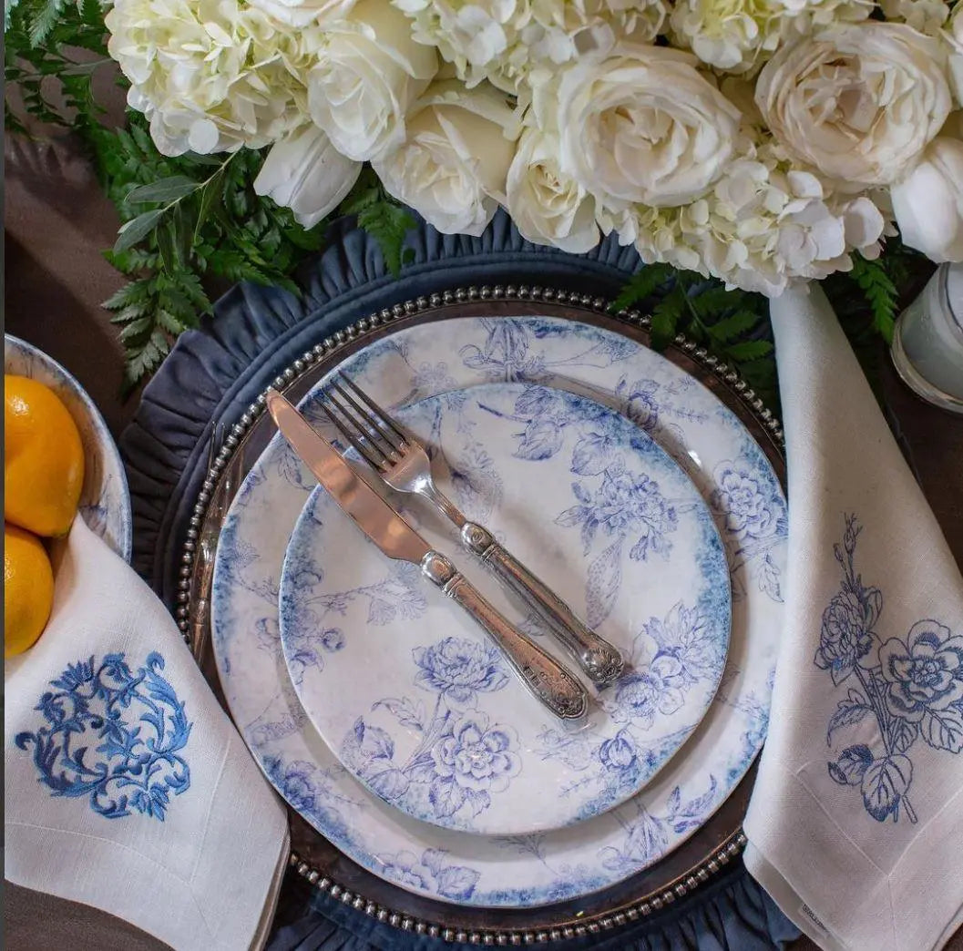 Giulietta Blue Dinner Plate Set of 4 - Lavender & Company