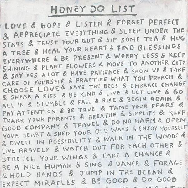 Sugarboo Designs Honey Do List Art Print  (Gallery Wrap)