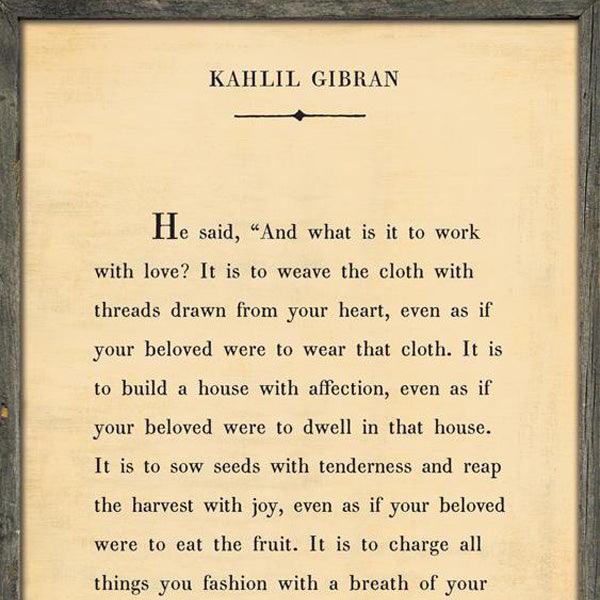 Sugarboo Designs Kahlil Gibran Book Collection (Grey Wood Frame)