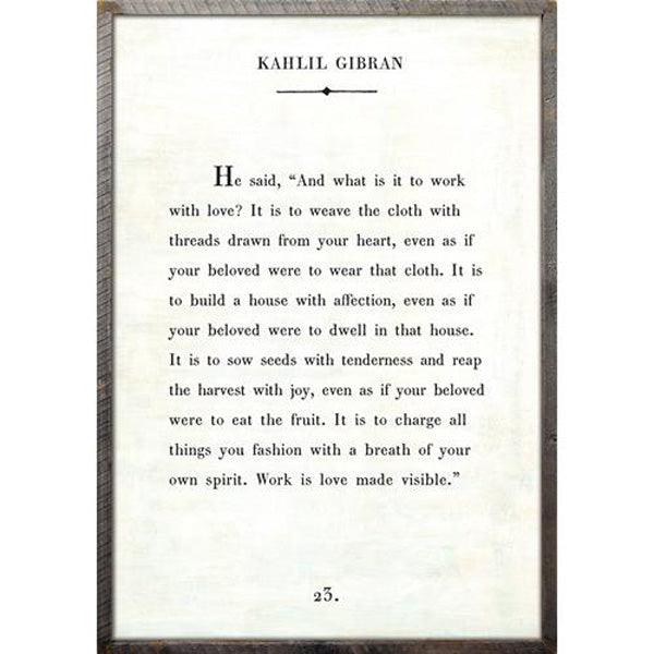 Sugarboo Designs Kahlil Gibran Book Collection (Grey Wood Frame)