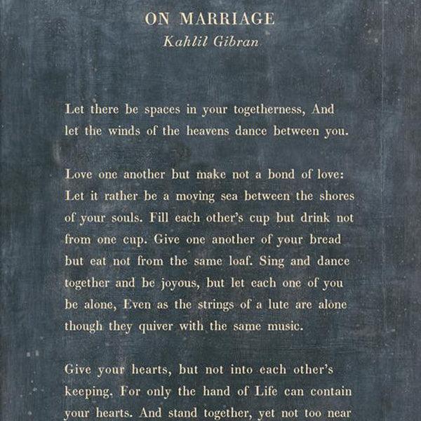 Sugarboo Designs On Marriage - Poetry Collection (Gallery Wrap)