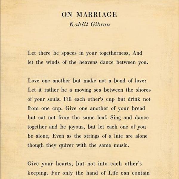 Sugarboo Designs On Marriage - Poetry Collection (Gallery Wrap)