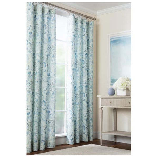 Pine Cone Hill Ines Linen Blue Curtain Panel