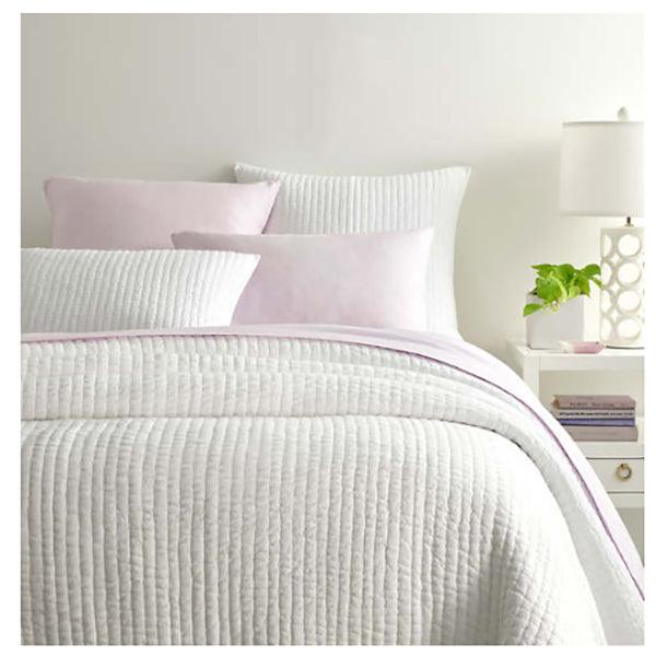 Pine Cone Hill Lana Voile White Quilted Sham