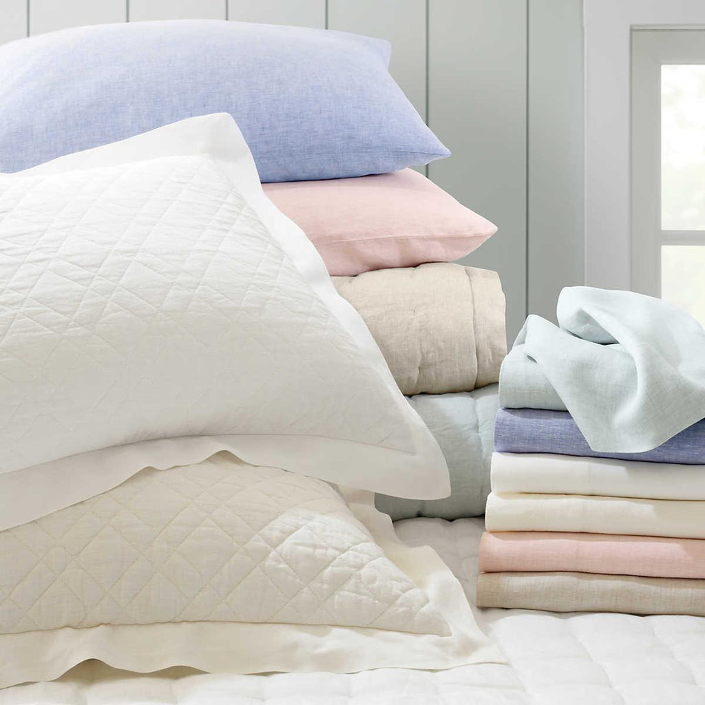 Pine Cone Hill Lush Linen White Pillowcases - Lavender & Company