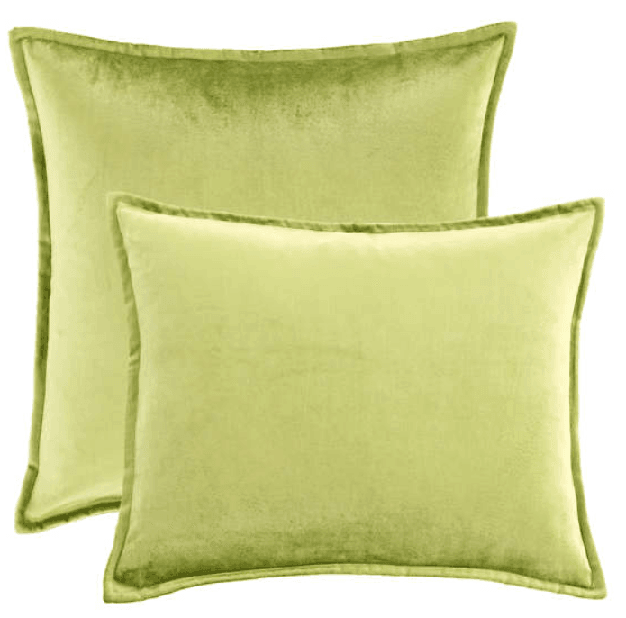 Pine Cone Hill Panne Velvet Chartreuse Decorative Pillow