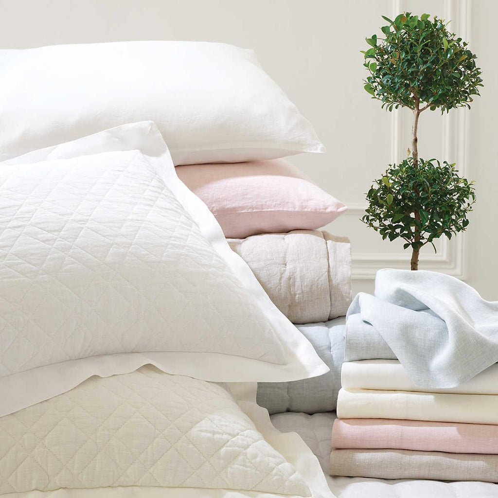 Pine Cone Hill Washed Linen Ivory Quilt