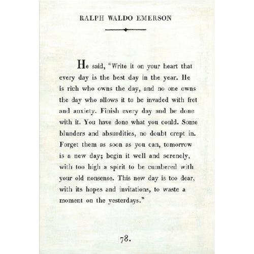 Sugarboo Designs Ralph Waldo Emerson Book Collection Sign (Gallery Wrap)