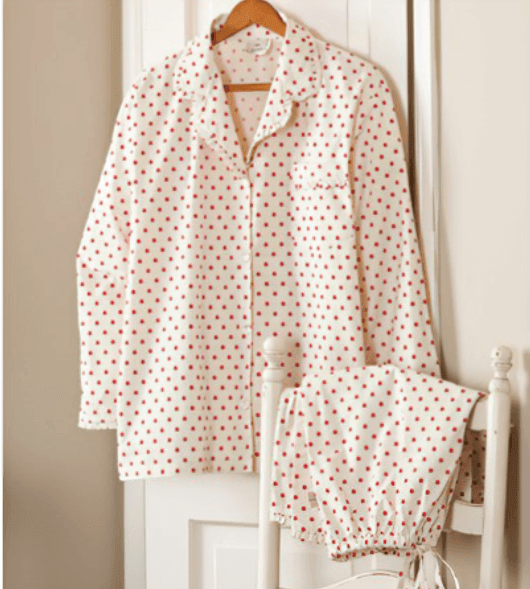 Taylor Linens Red Polka Dot Pajama Set