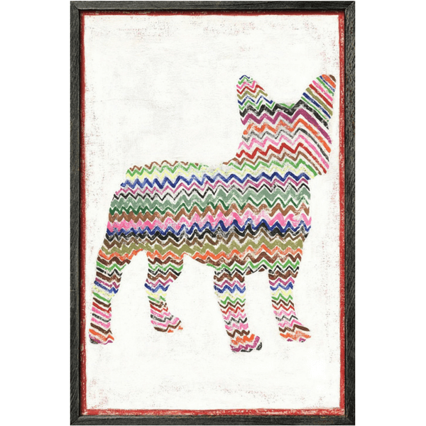 Sugarboo Designs Frenchie With Zig Zags Art Print