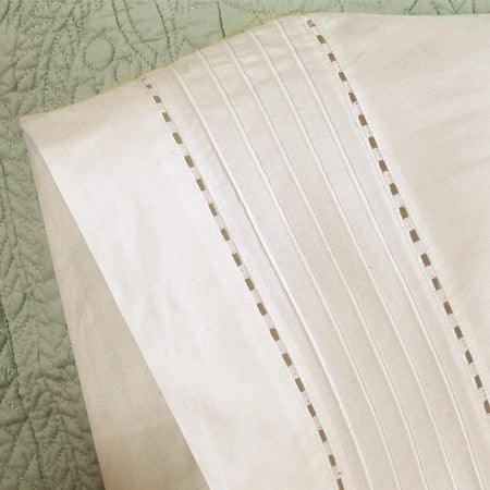 Taylor Linens Tailored Pinefore White King Pillowcase Set