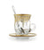 Vetro Gold Cup & Saucer, with Spoon Set of 4