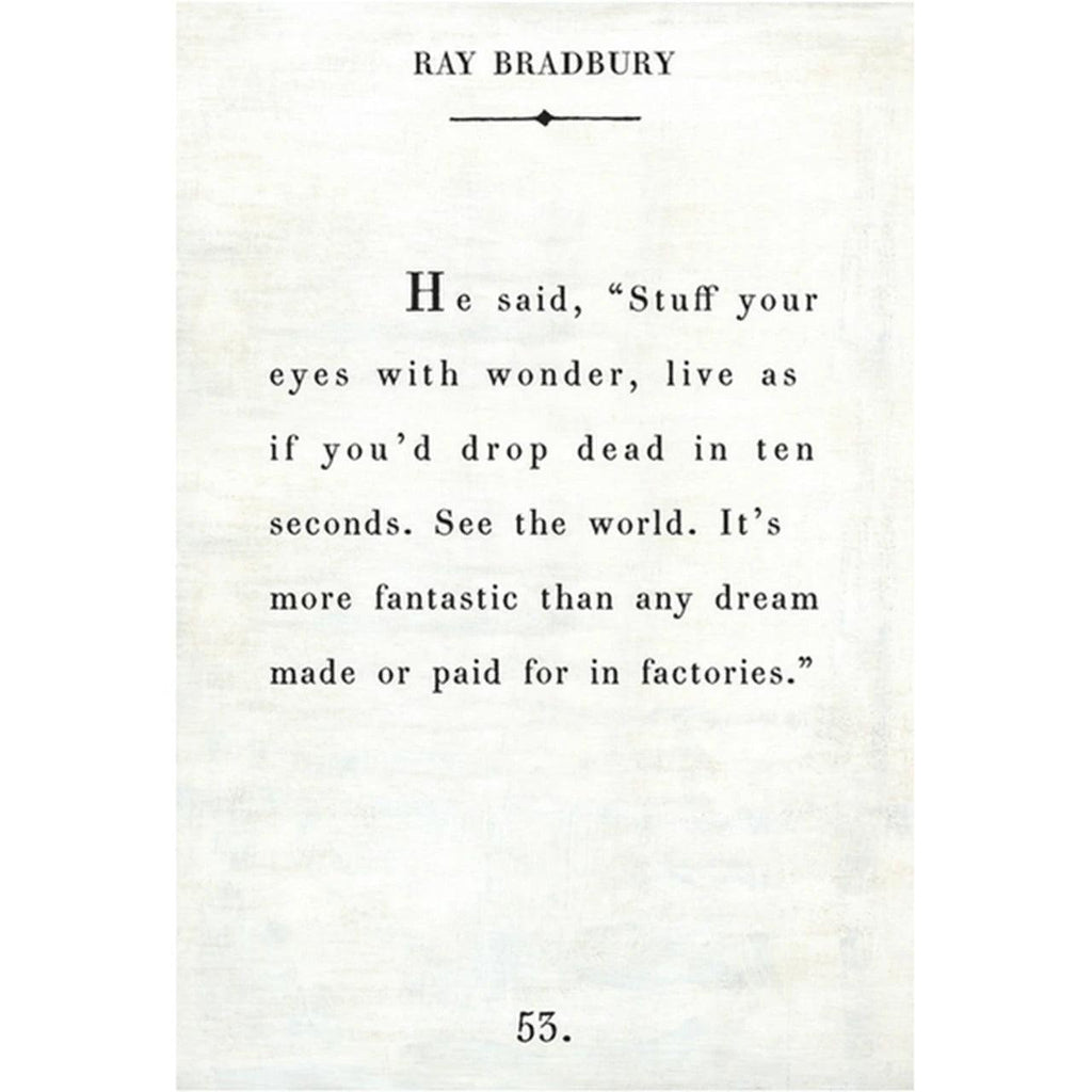 Sugarboo Designs Ray Bradbury - Book Collection Sign (Gallery Wrap)