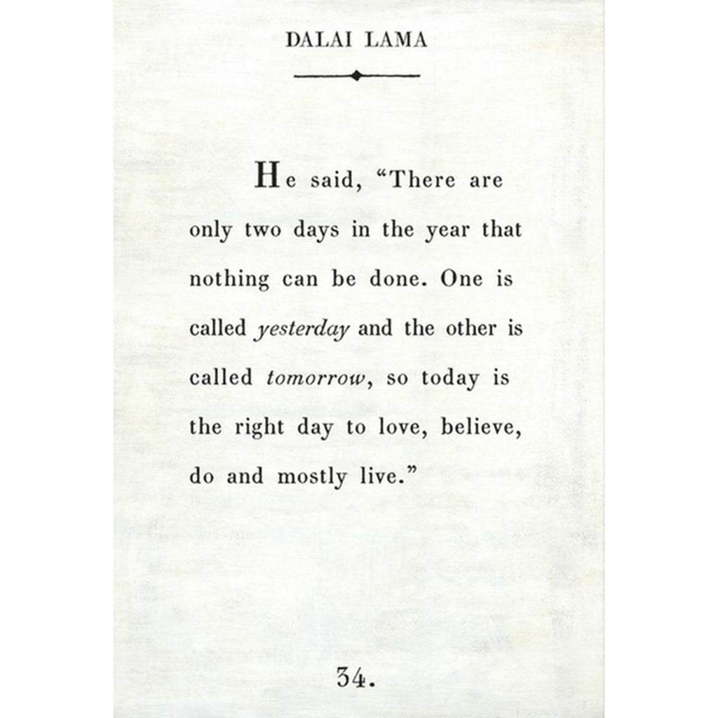 Sugarboo Designs Dalai Lama Book Collection Sign (Gallery Wrap)